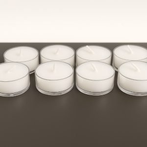 bougie votive 4 heures en contenant plastique transparent