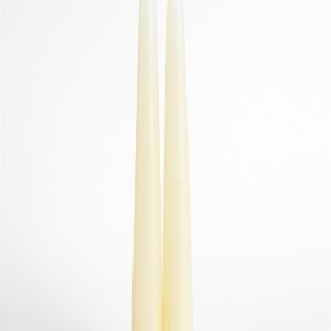 bougie effilée blanche 2×25 cm
